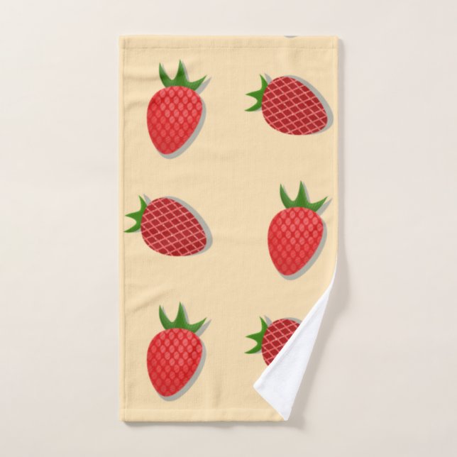 Strawberry pattern for fruit summertime good vibes hand towel (Hand Towel)