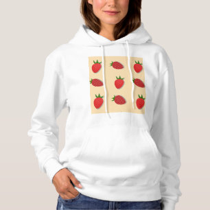 Strawberry pattern for fruit summertime good vibes hoodie