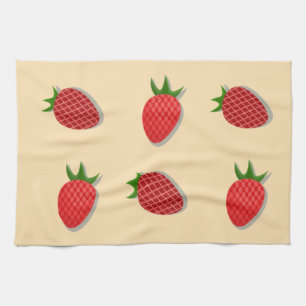 Strawberry pattern for fruit summertime good vibes kitchen towel