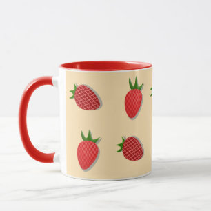 Strawberry pattern for fruit summertime good vibes mug