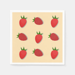 Strawberry pattern for fruit summertime good vibes napkin