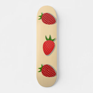 Strawberry pattern for fruit summertime good vibes skateboard