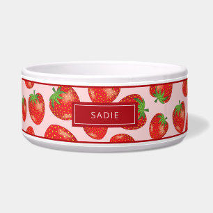 Strawberry Pattern Illustration With Custom Name