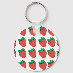 Strawberry Pattern Keychain