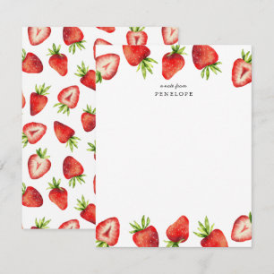 Strawberry Pattern Kids Card