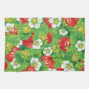 Strawberry pattern kitchen towel