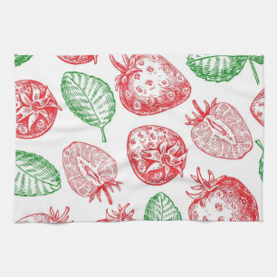 Strawberry pattern kitchen towel