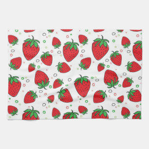 Strawberry pattern kitchen towel