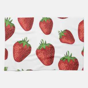 Strawberry pattern kitchen towel