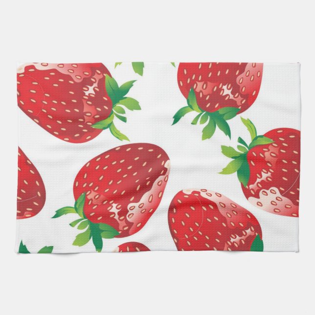 Strawberry pattern kitchen towel (Horizontal)