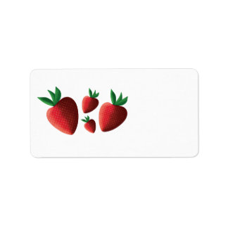 Strawberry Pattern Labels