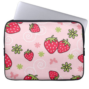 Strawberry pattern laptop sleeve