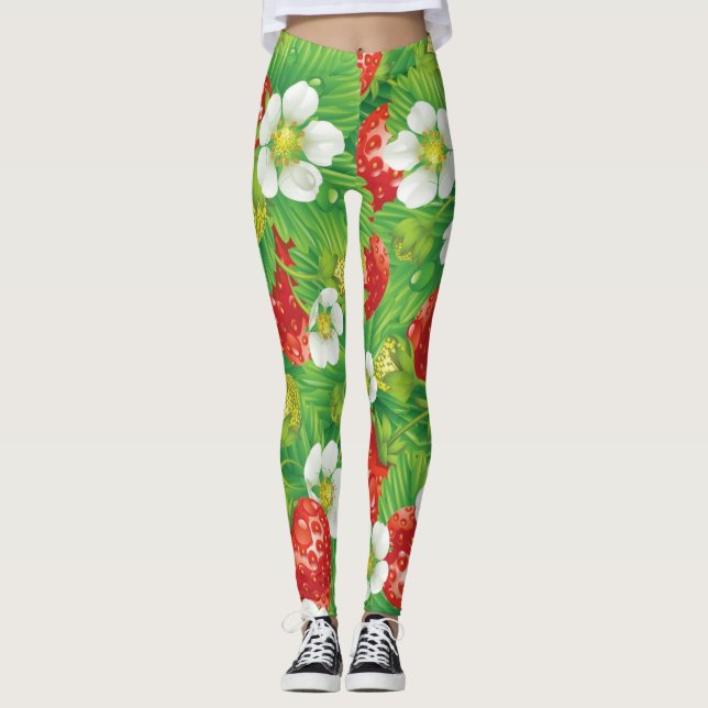 Strawberry pattern leggings (Front)