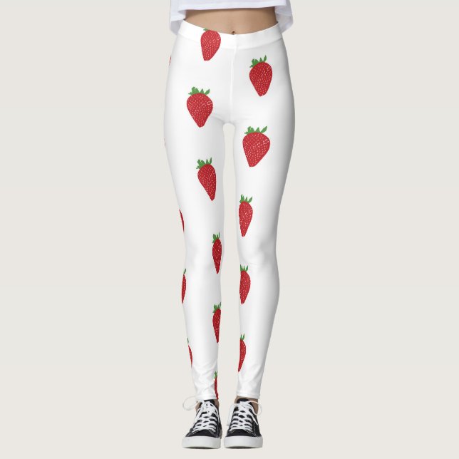 Strawberry Pattern Leggings (Front)