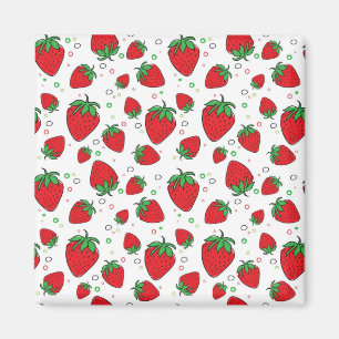 Strawberry pattern magnet