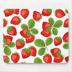 Strawberry pattern mouse pad