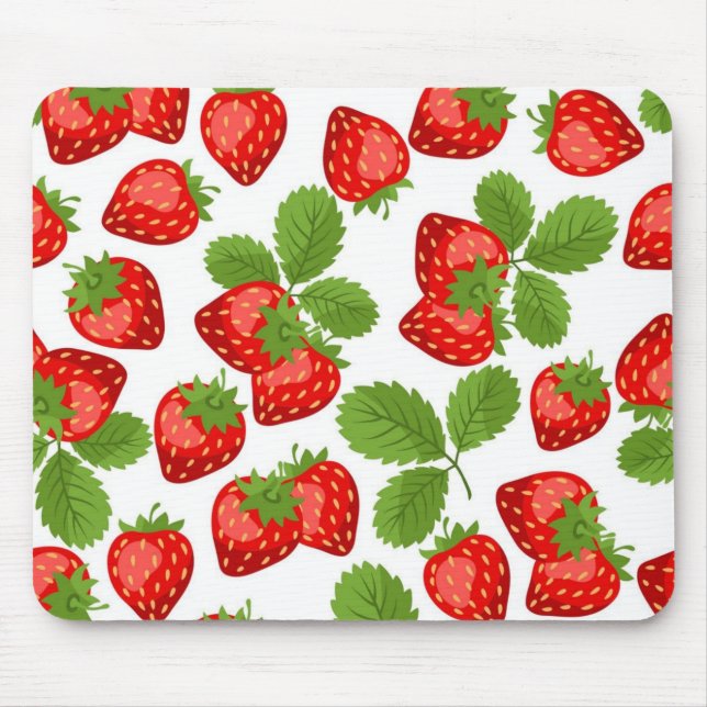 Strawberry pattern mouse pad (Front)