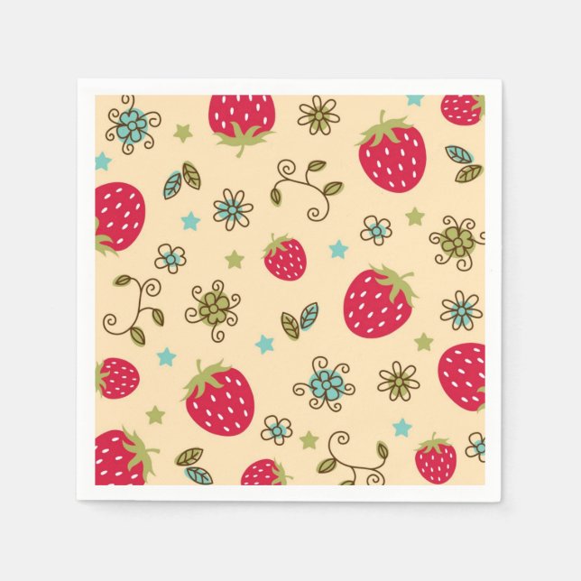 Strawberry pattern napkin (Front)