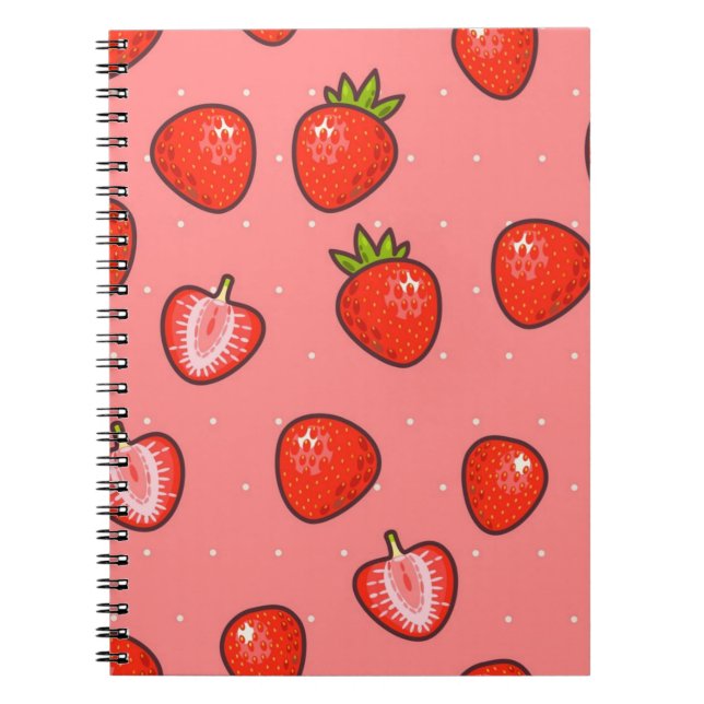 Strawberry pattern notebook (Front)