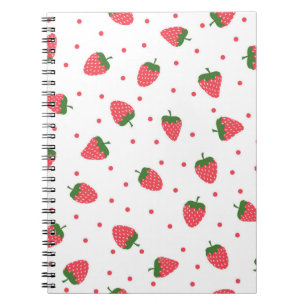 Strawberry pattern notebook
