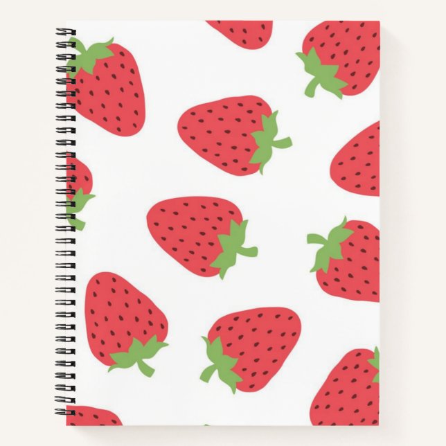 Strawberry pattern notebook (Front)