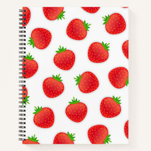 Strawberry pattern notebook