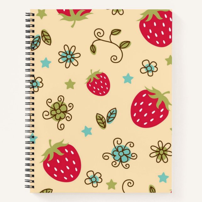 Strawberry pattern notebook (Front)
