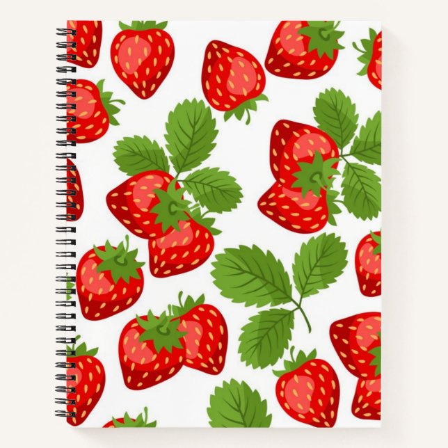 Strawberry pattern notebook (Front)