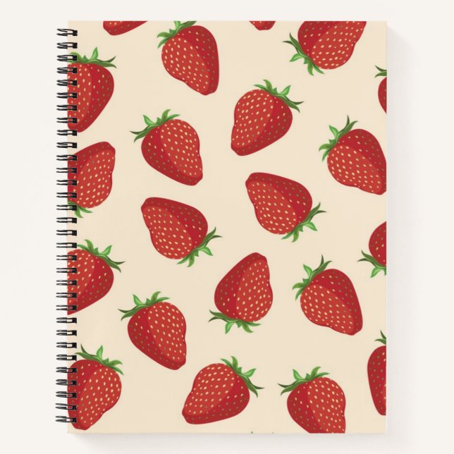 Strawberry pattern notebook (Front)