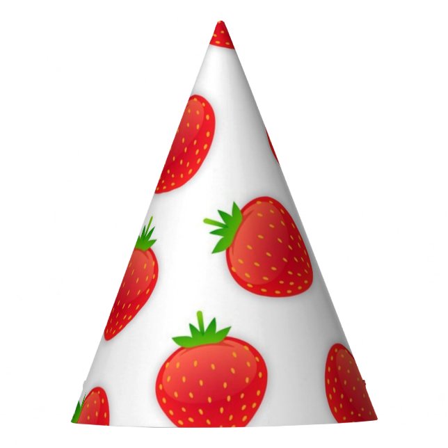 Strawberry pattern party hat (Front)