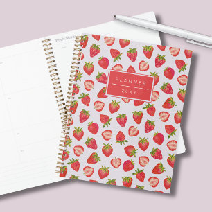 Strawberry Pattern personalized Planner