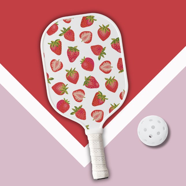 Strawberry pattern pickleball paddle (Strawberry fruit Pickleball Paddle)