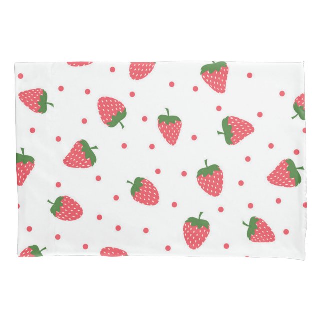 Strawberry pattern pillowcase (Front)