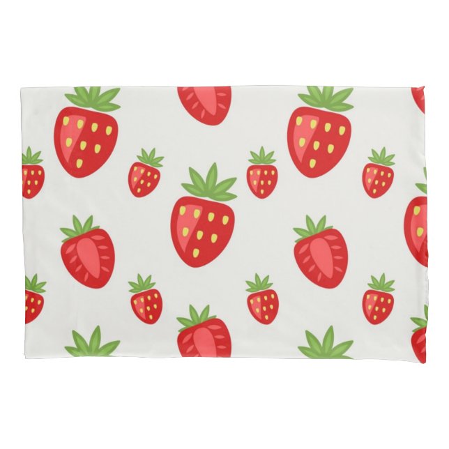 Strawberry pattern pillowcase (Front)