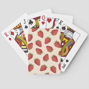 Strawberry pattern playing cards