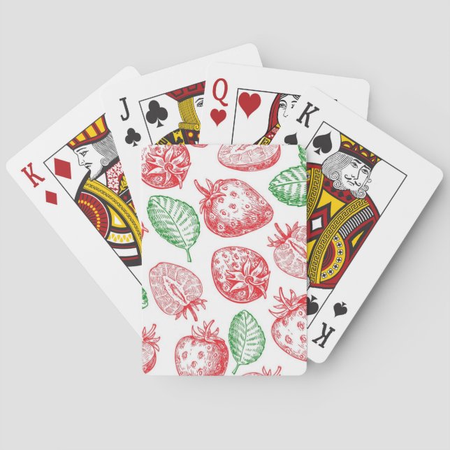 Strawberry pattern playing cards (Back)