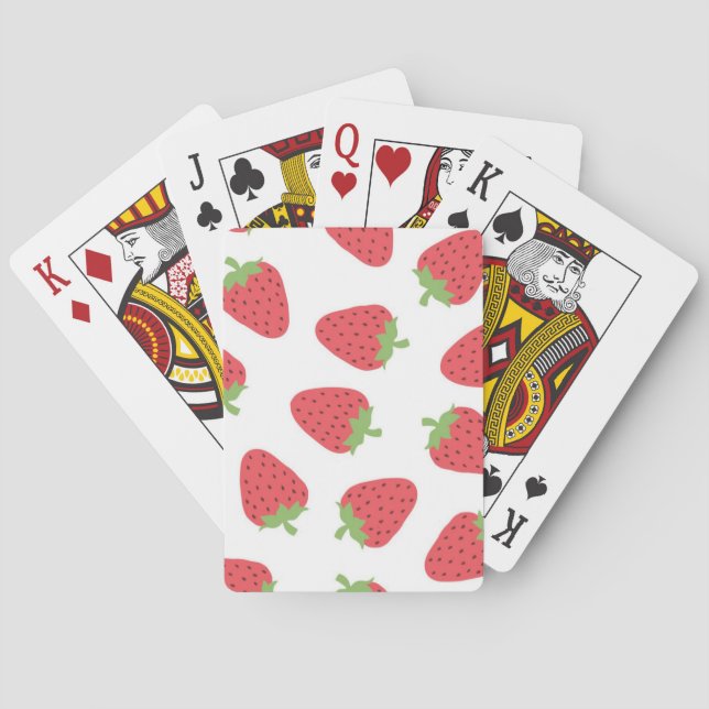 Strawberry pattern playing cards (Back)