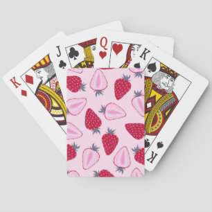 Strawberry pattern playing cards