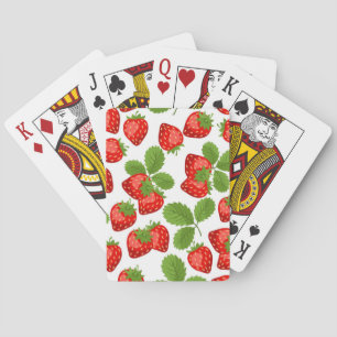 Strawberry pattern playing cards