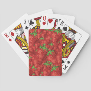Strawberry pattern playing cards