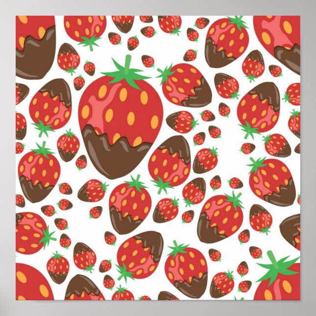 Strawberry pattern poster (Front)