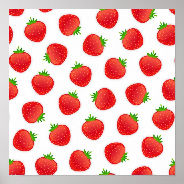 Strawberry pattern poster (Front)