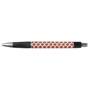 Strawberry Pattern, Red Strawberries, Fruit, Leaf Pen