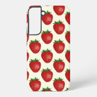 Strawberry Pattern, Red Strawberries, Fruit, Leaf