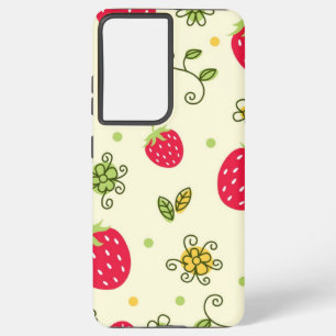 Strawberry pattern samsung galaxy case