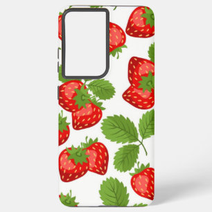 Strawberry pattern samsung galaxy case