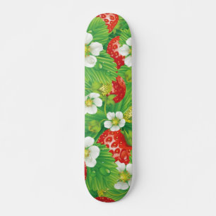 Strawberry pattern skateboard