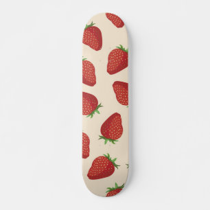 Strawberry pattern skateboard