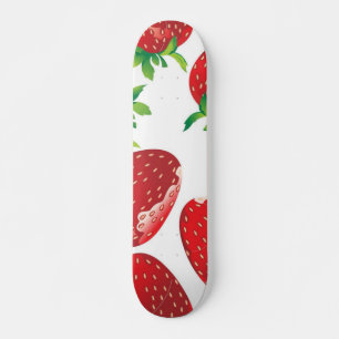 Strawberry pattern skateboard