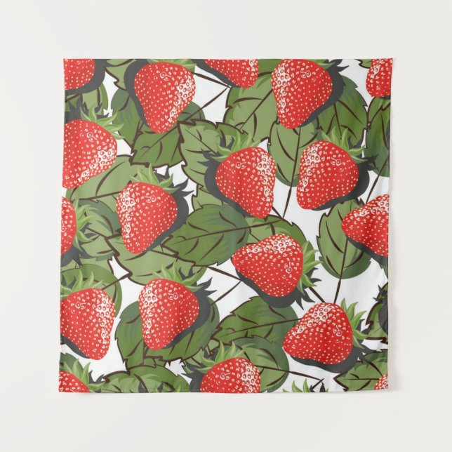 Strawberry pattern tapestry (Front)